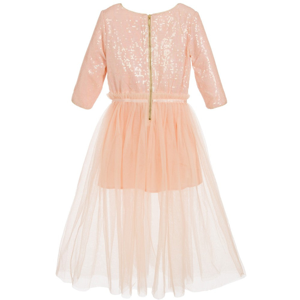 Girls Pink Tulle Dress - CÉMAROSE | Children's Fashion Store - 2