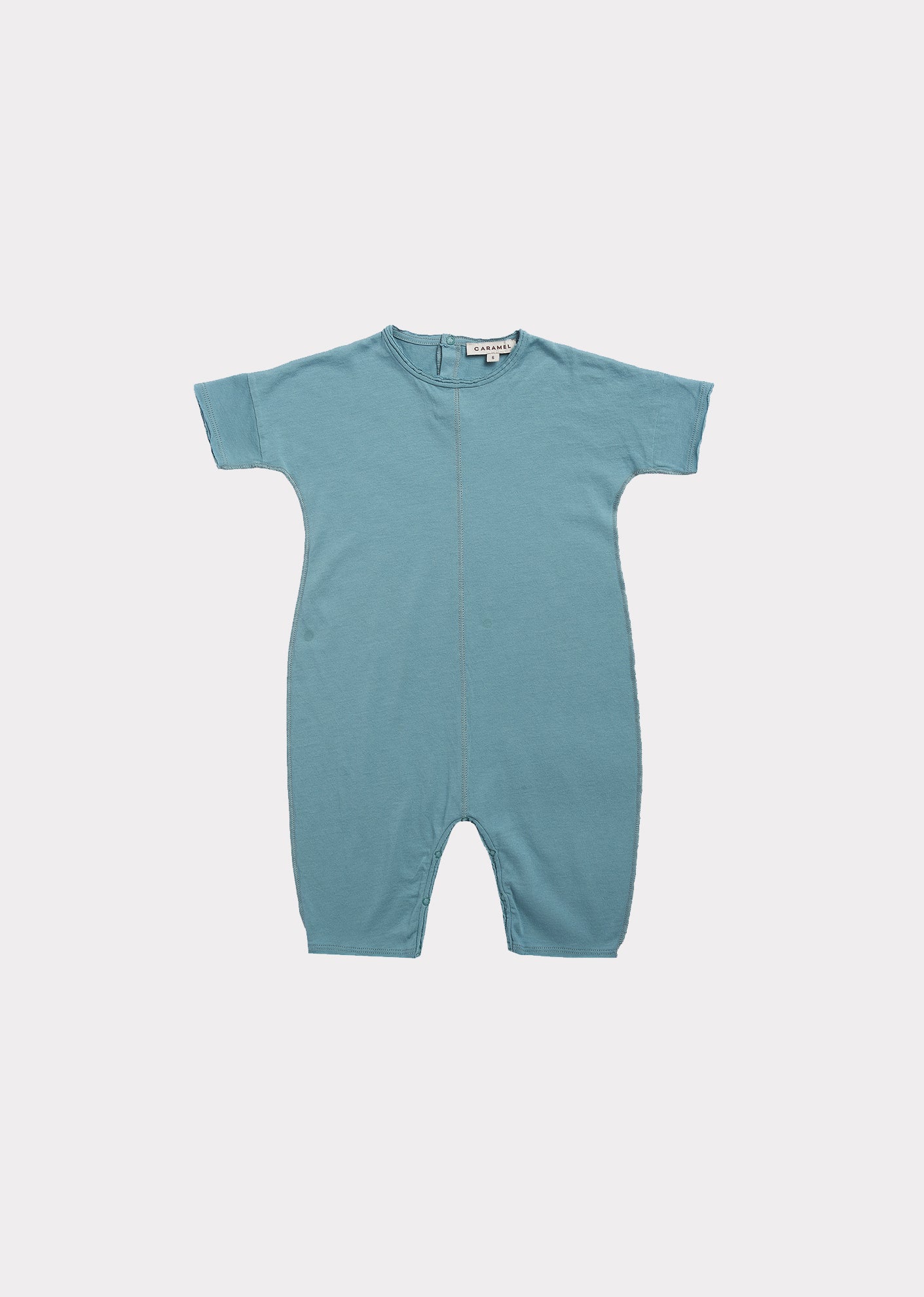 Baby Boys Blue Cotton Babysuit