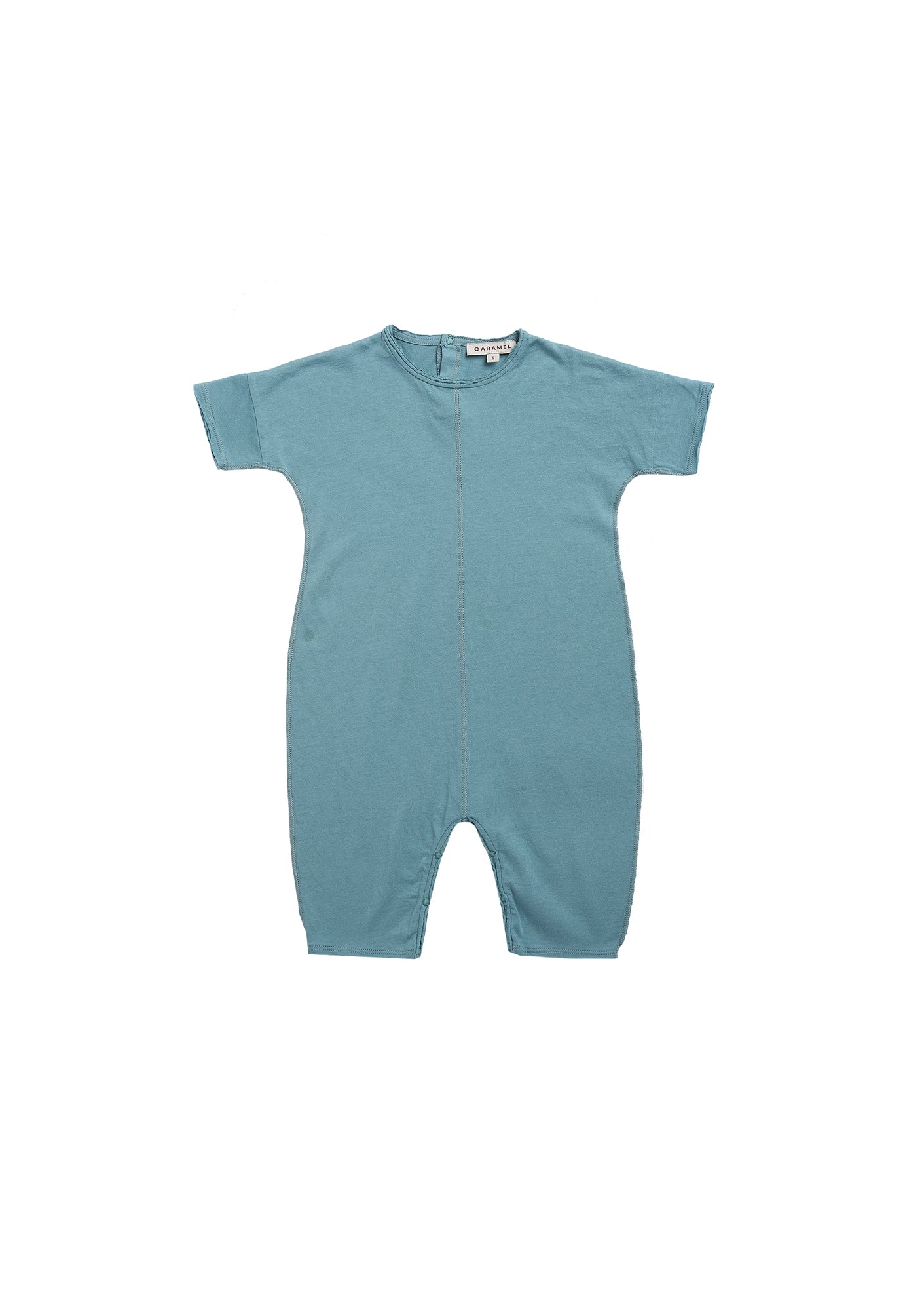 Baby Boys Blue Cotton Babysuit