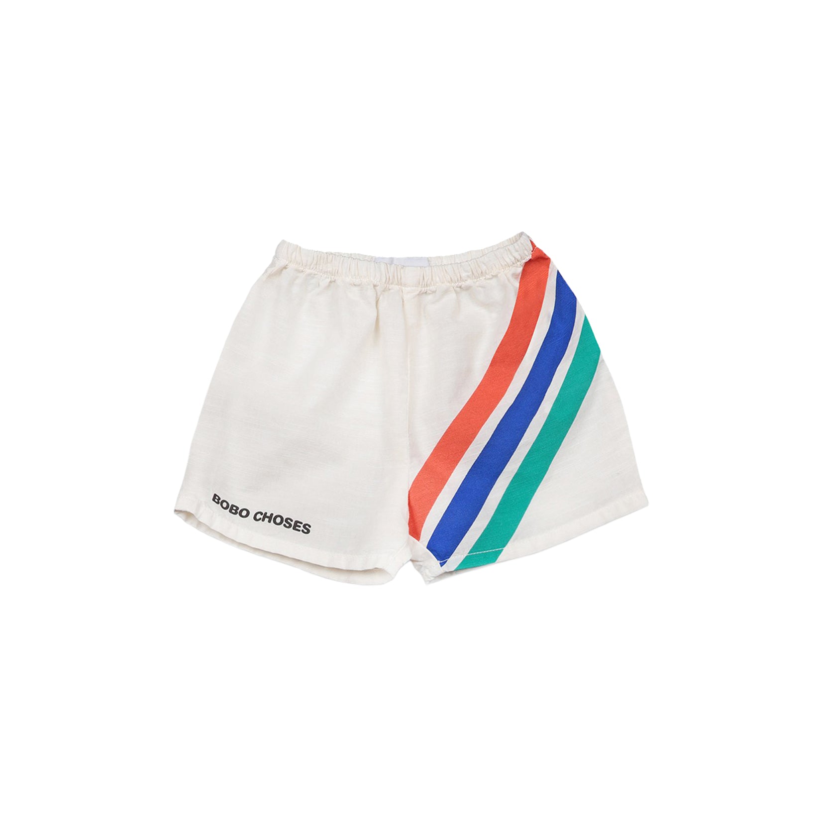 Baby Girls White Stripes Cotton Shorts