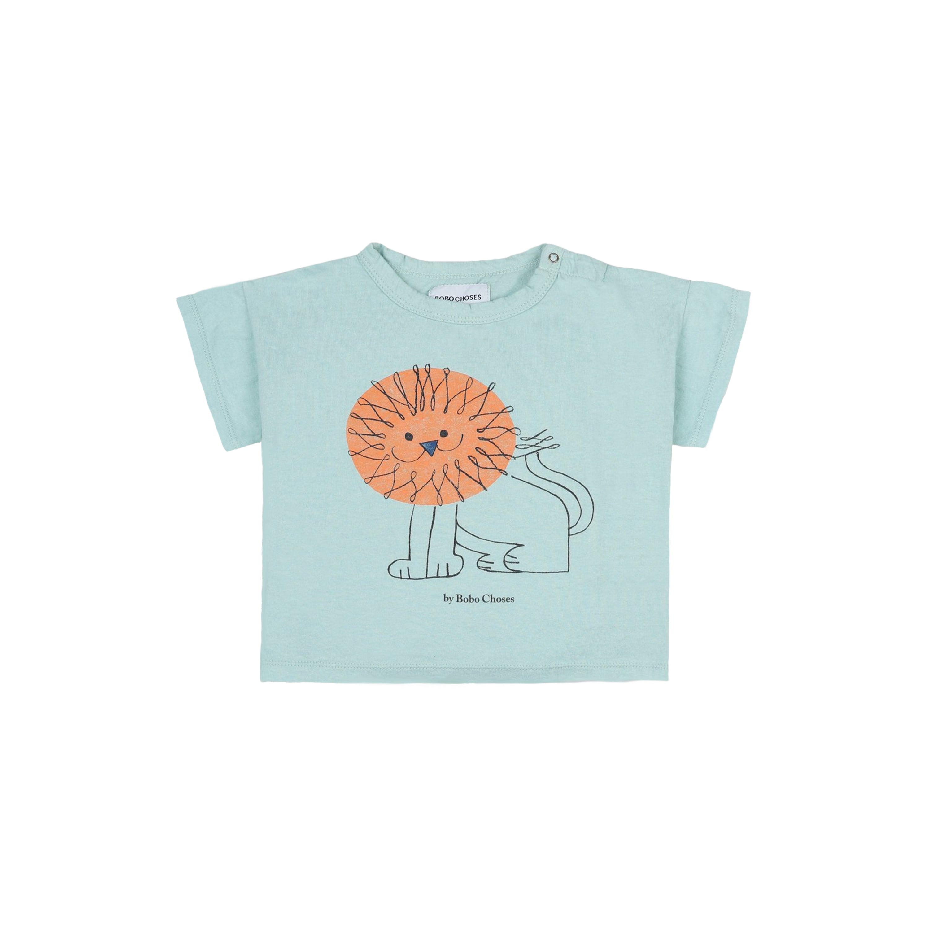 Baby Girls Green Lion Cotton T-Shirt