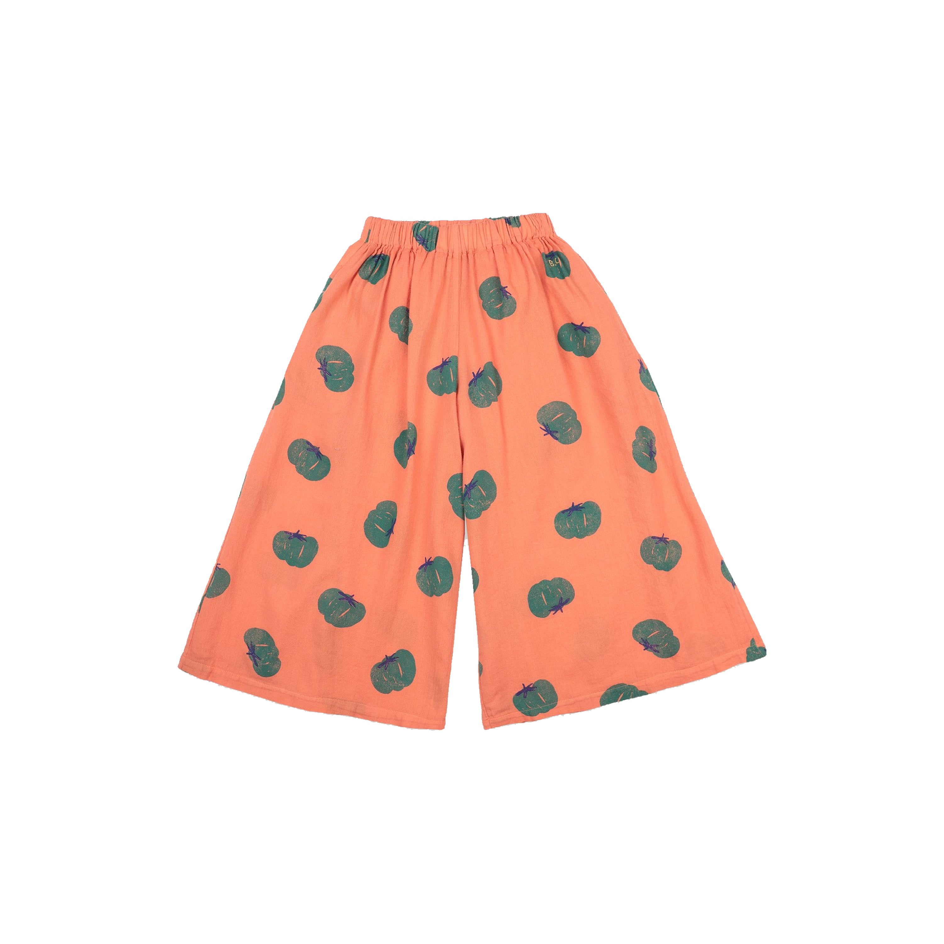 Girls Orange Tomato Cotton Trousers