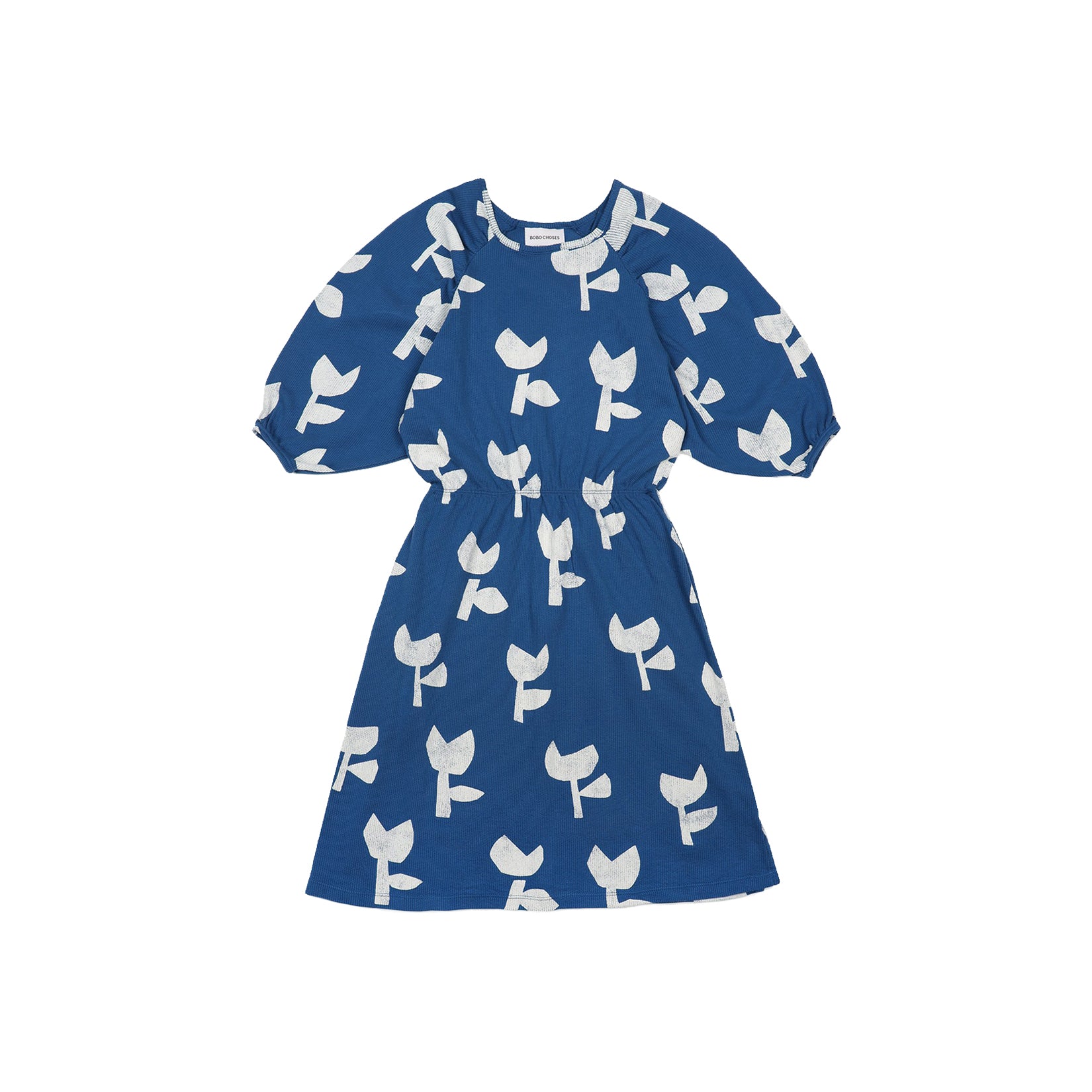 Girls Blue Poppy Cotton Dress