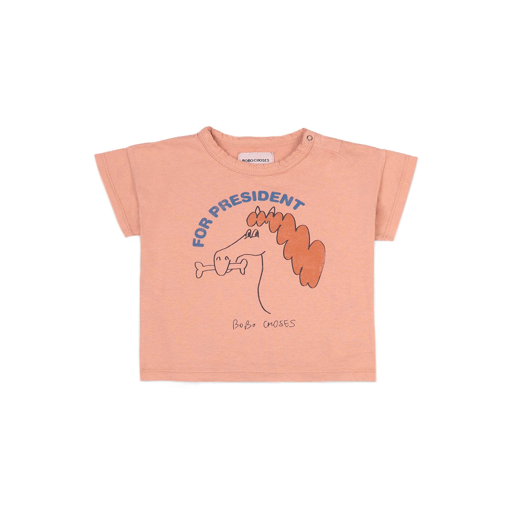 Baby Girls Pink Horse Cotton T-Shirt