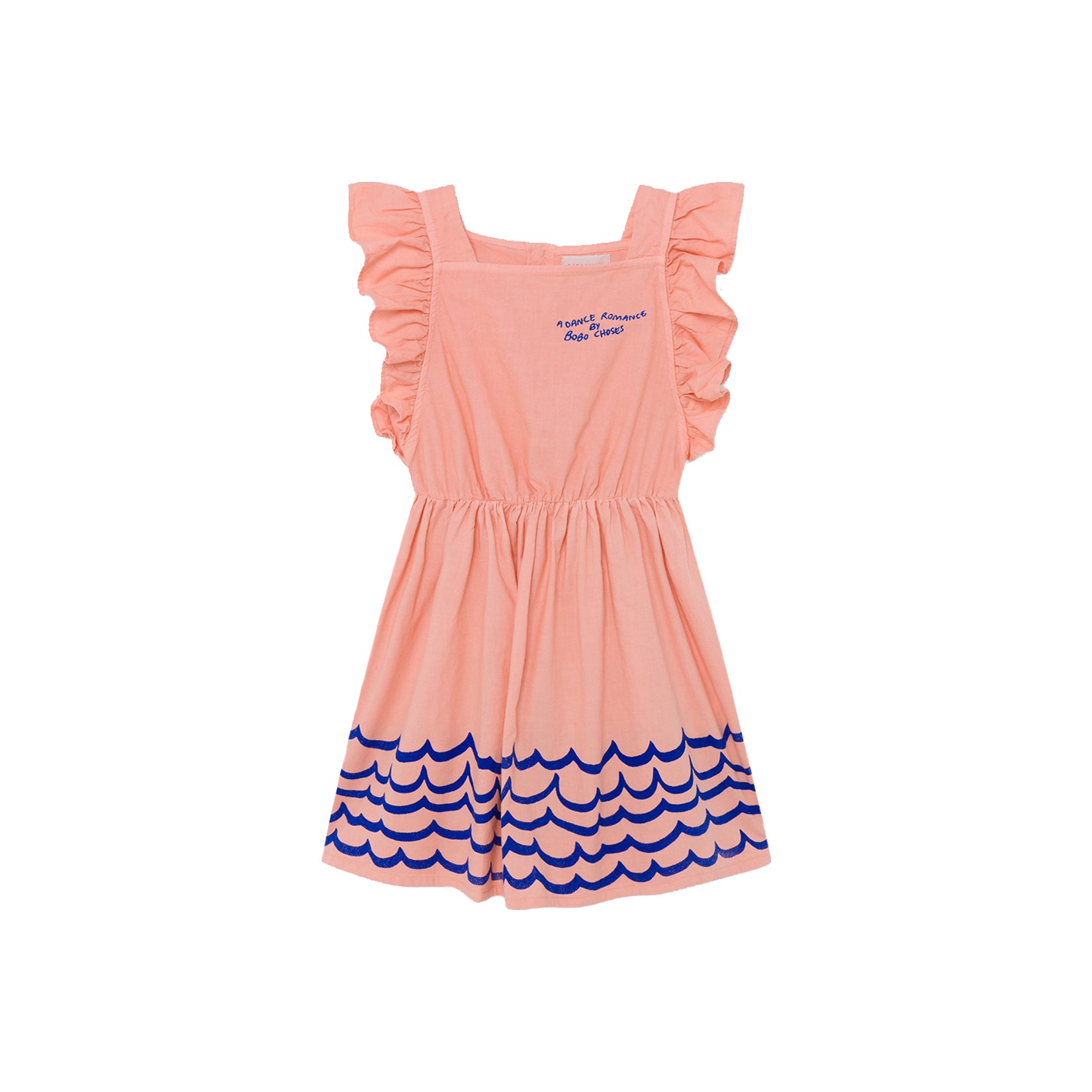 Girls Pink & Blue Ruffle Cotton Dress