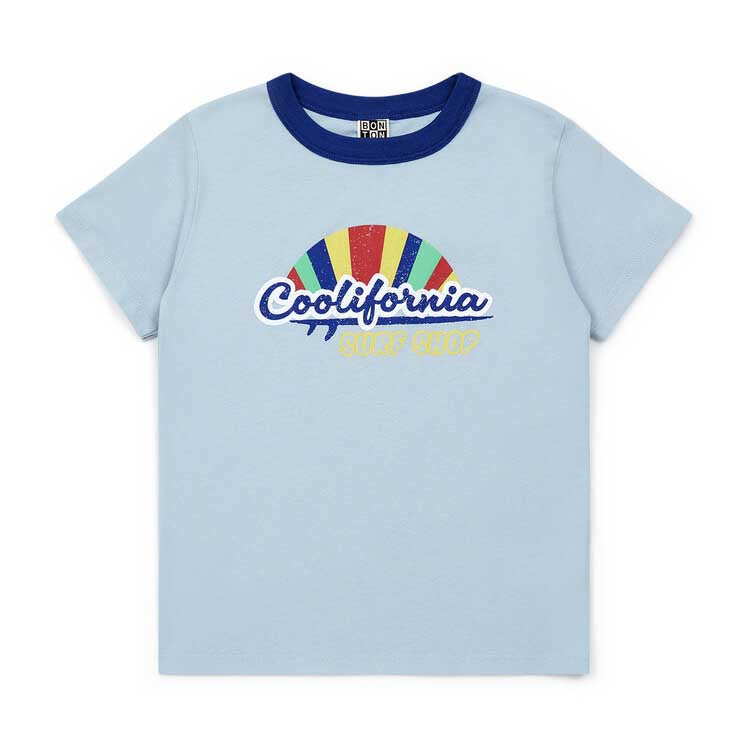 Boys & Girls Blue Cotton T-Shirt