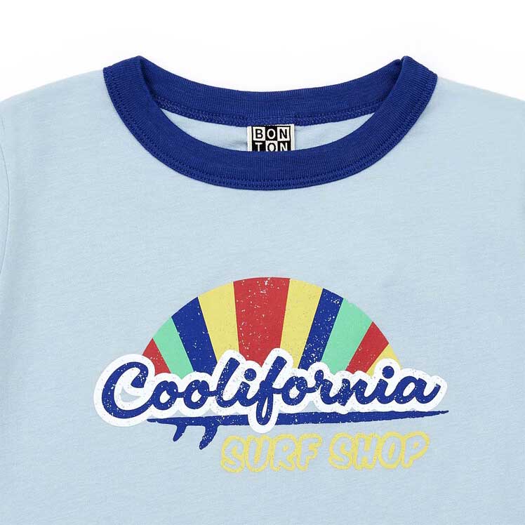 Boys & Girls Blue Cotton T-Shirt