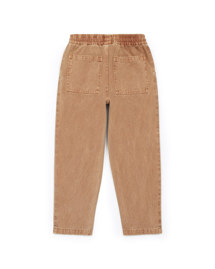Boys & Girls Caramel Cotton Trousers