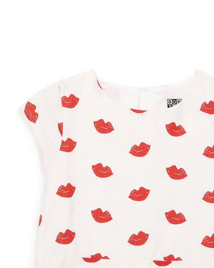 Girls White Cotton Dress