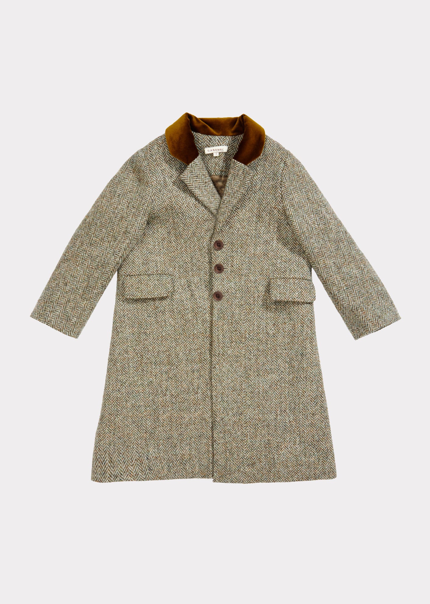 Boys & Girls Beige Wool Coat