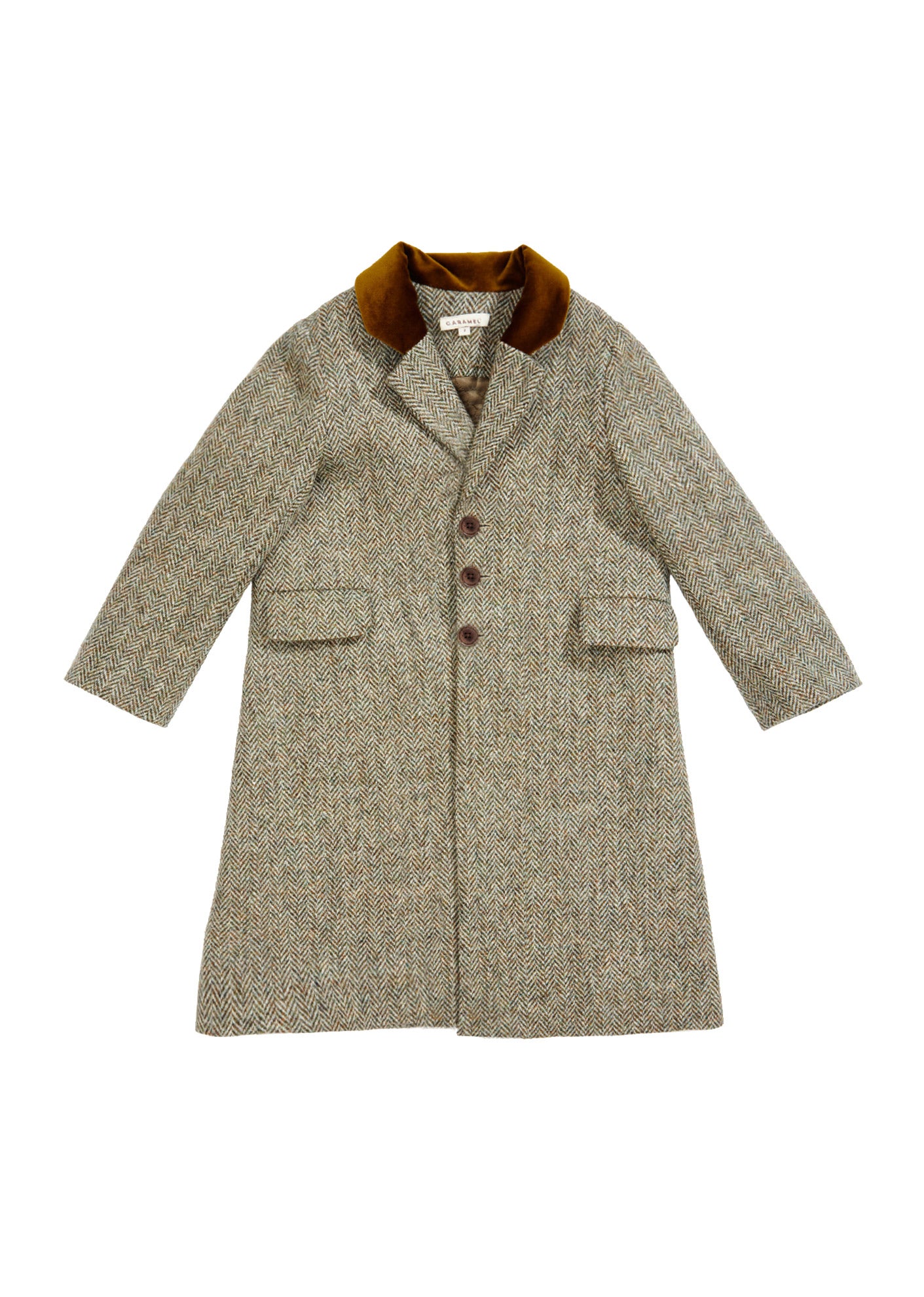 Boys & Girls Beige Wool Coat