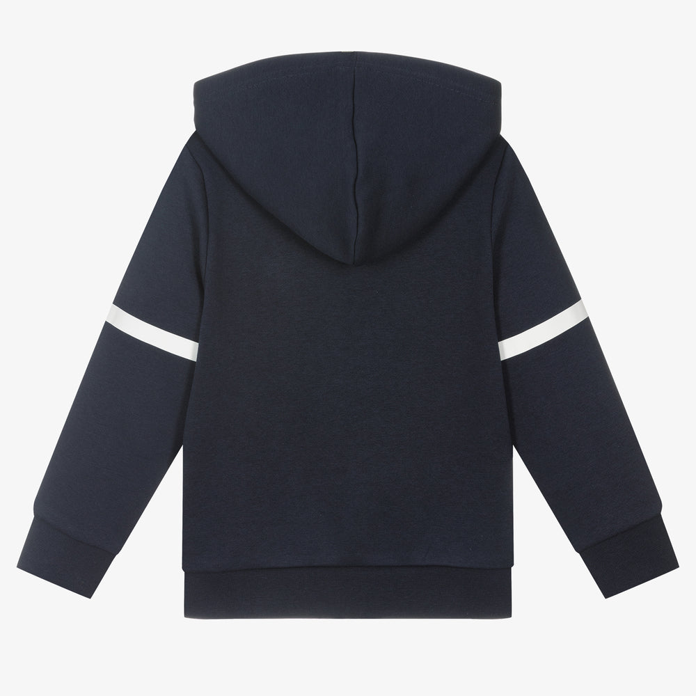 Boys Navy Zip-Up Top