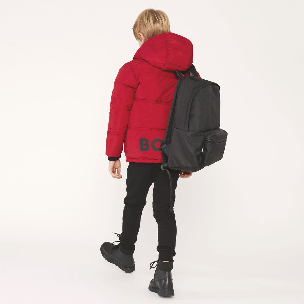 Boys Red Logo Padded Jacket