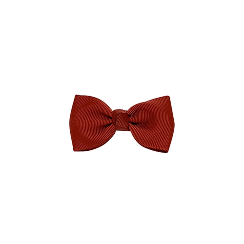 Girls Wine Red Bow Hair Clip - 7cm