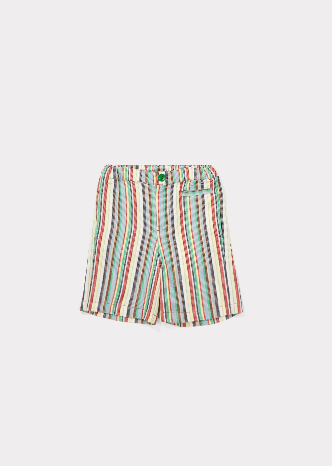 Girls Multi Stripe Cotton Woven Shorts