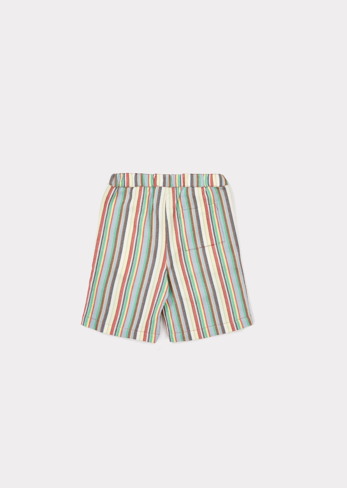Girls Multi Stripe Cotton Woven Shorts