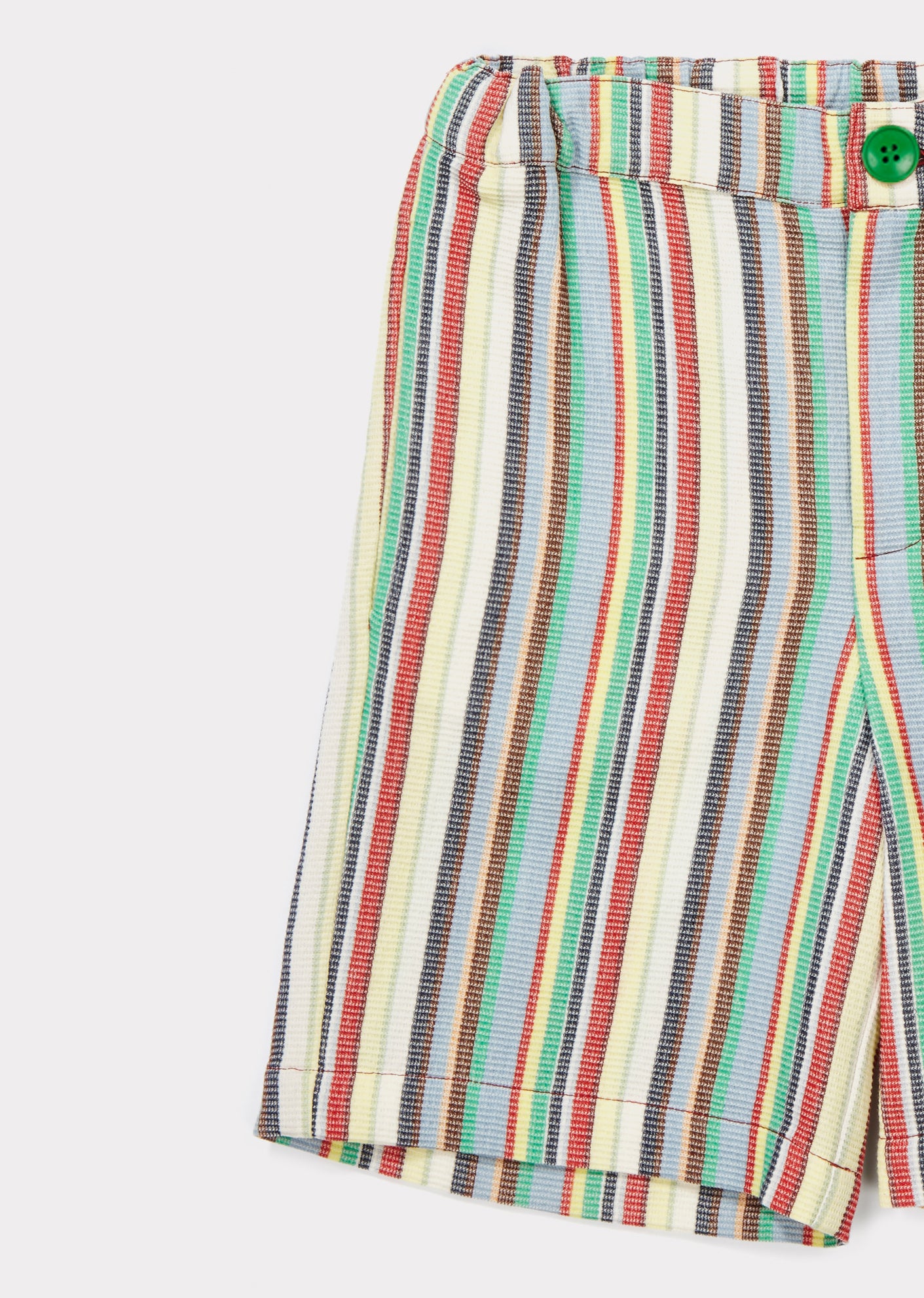 Girls Multi Stripe Cotton Woven Shorts