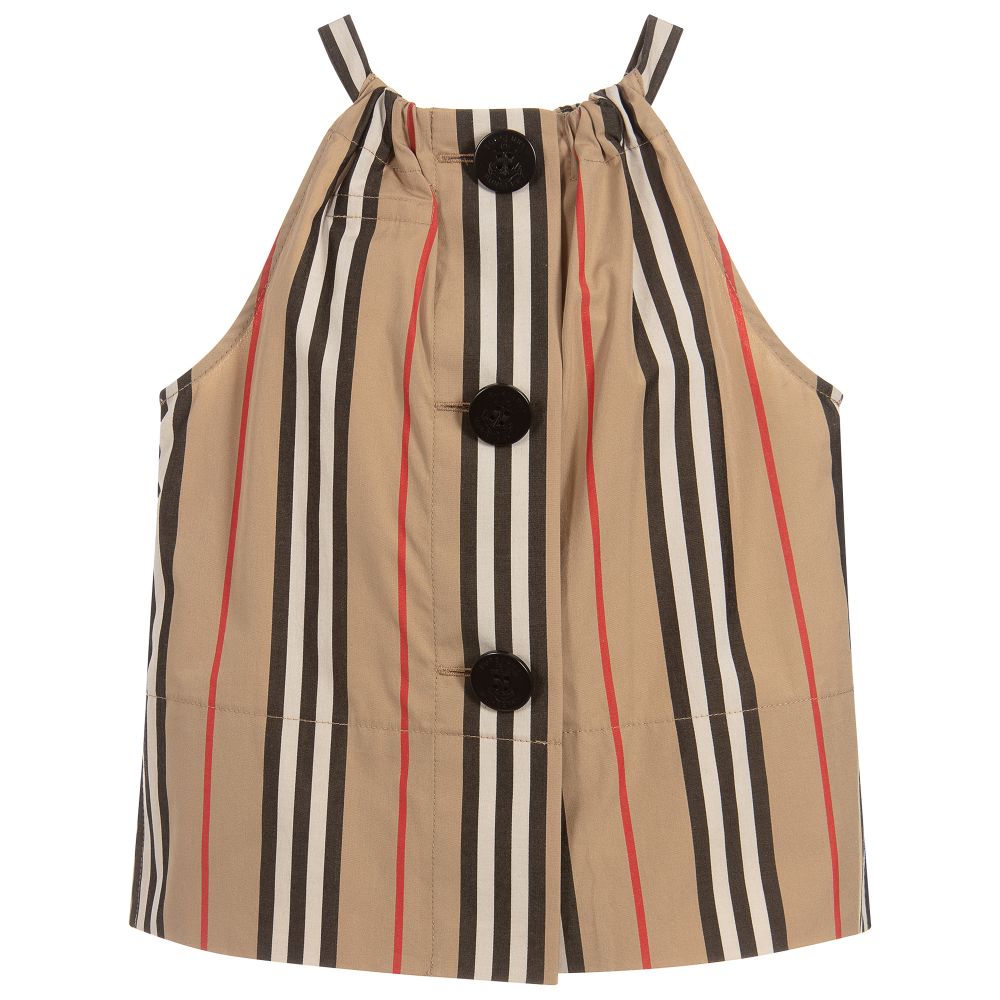 Girls Antique Yellow Stripes Top