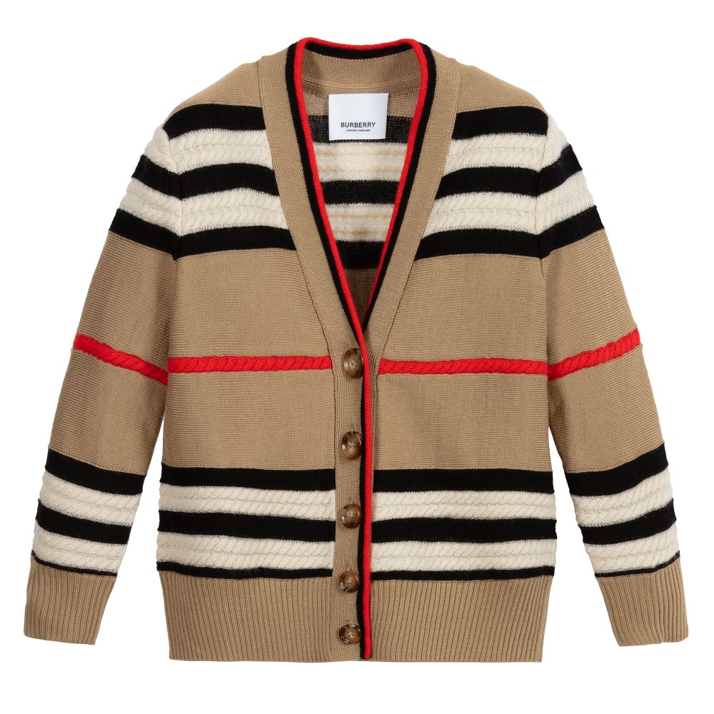 Girls Archive Beige Knit Cardigan