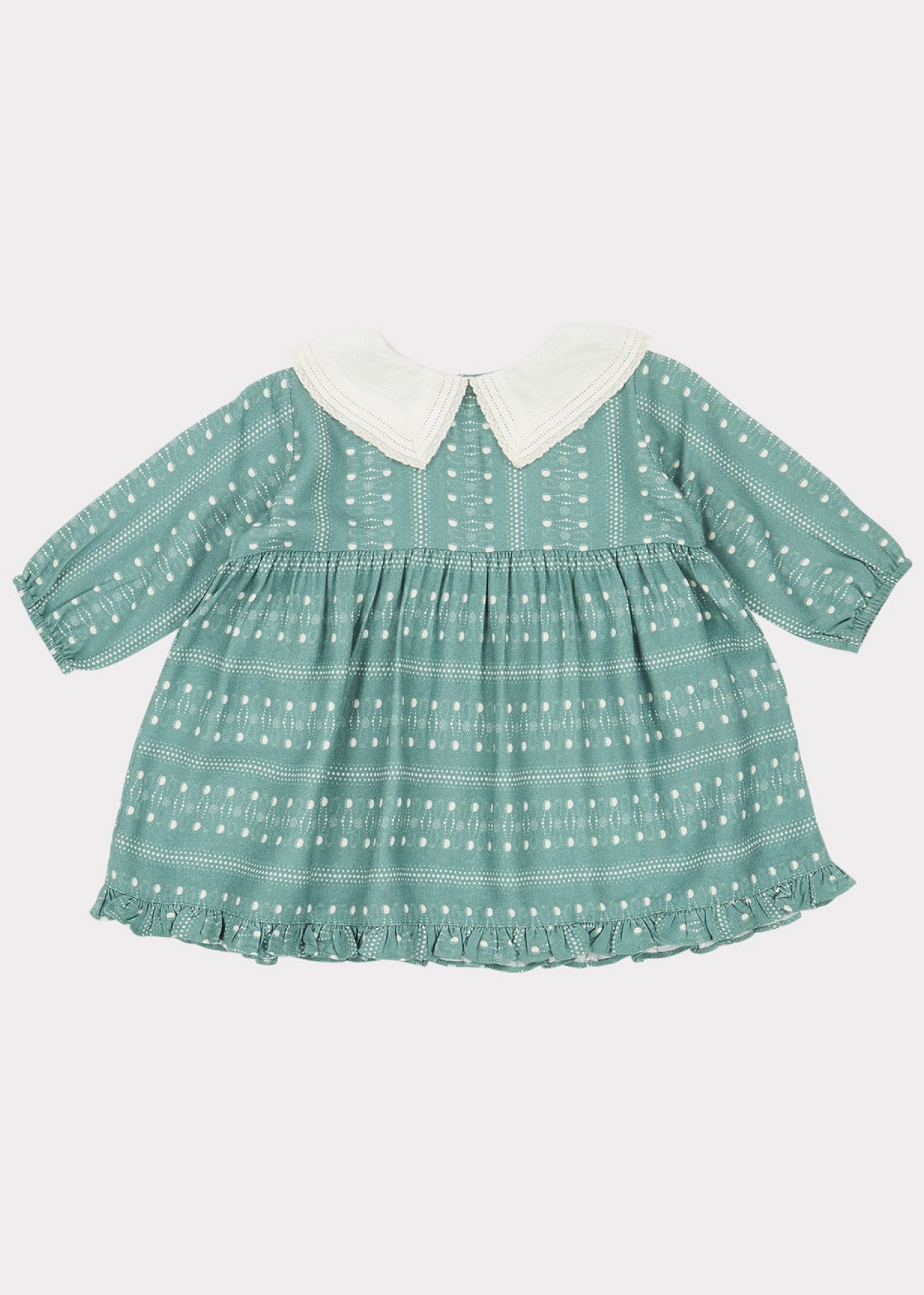 Robe bébé fille Buzzard à pois sarcelle