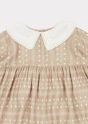 Robe Buzard à pois marron pour bébés filles