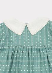 Robe bébé fille Buzzard à pois sarcelle