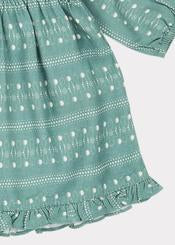 Robe bébé fille Buzzard à pois sarcelle