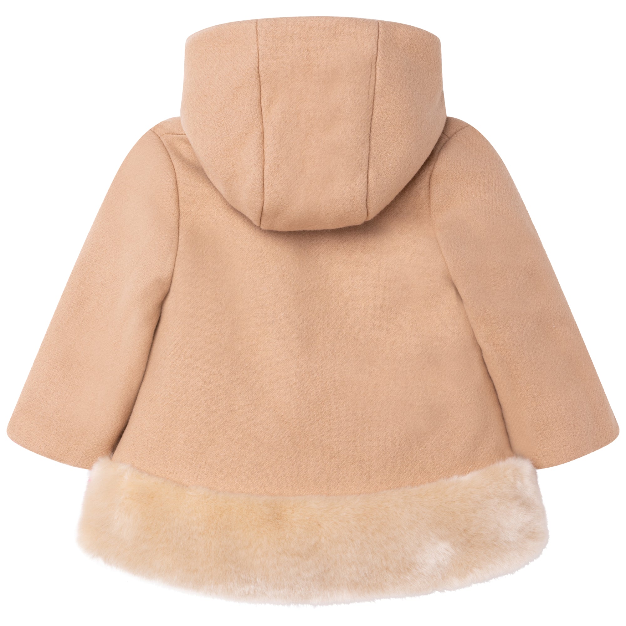 Baby Girls Beige Hooded Coat