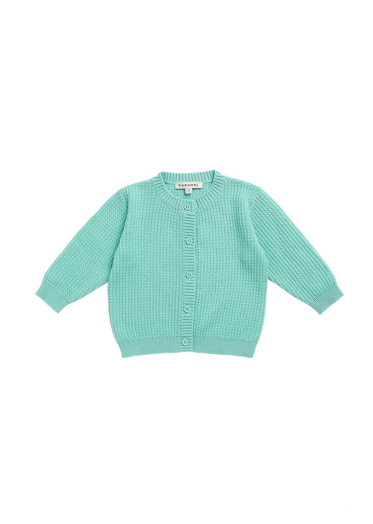 Baby Girls Green Cotton Cardigan