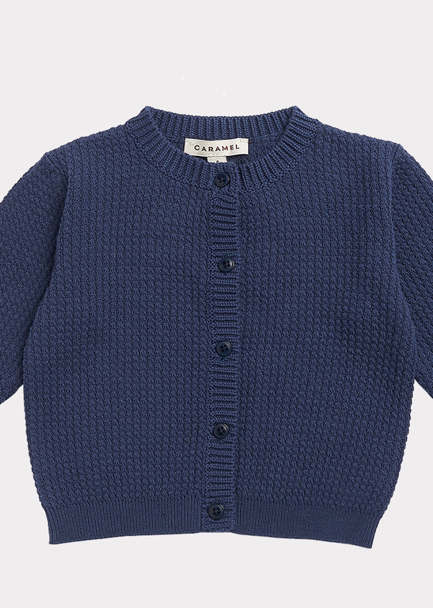 Baby Boys Navy Cotton Cardigan
