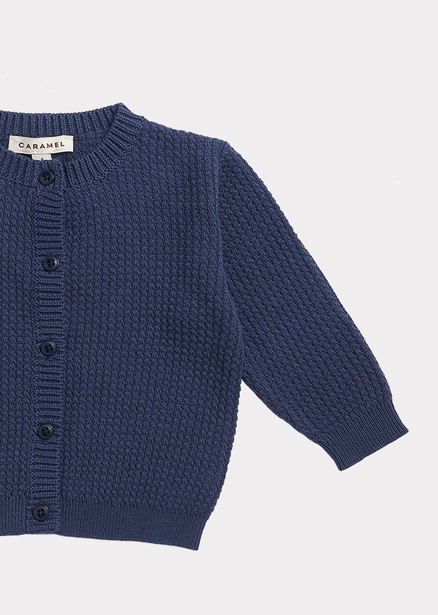 Baby Boys Navy Cotton Cardigan