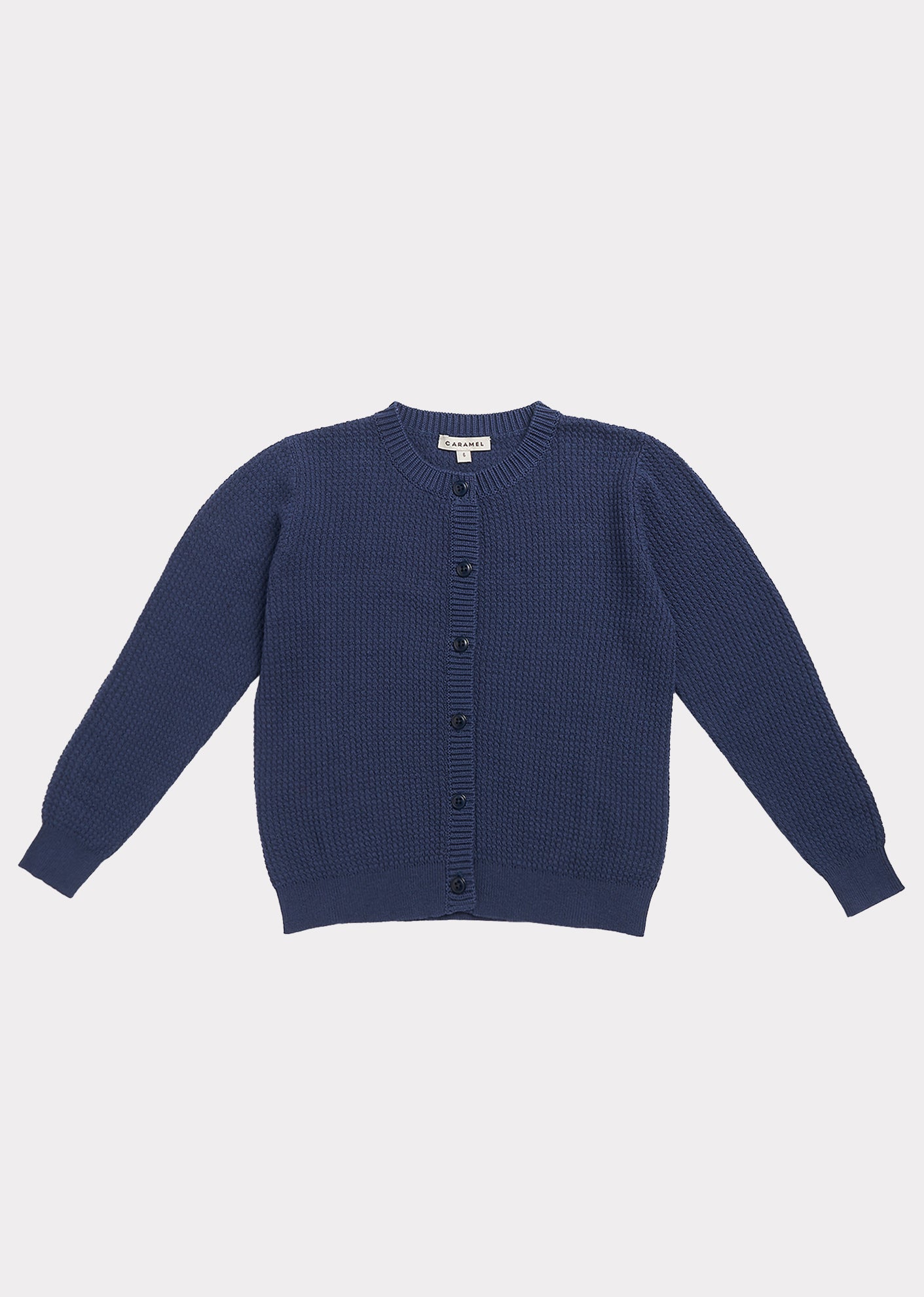 Girls Navy Cotton Cardigan