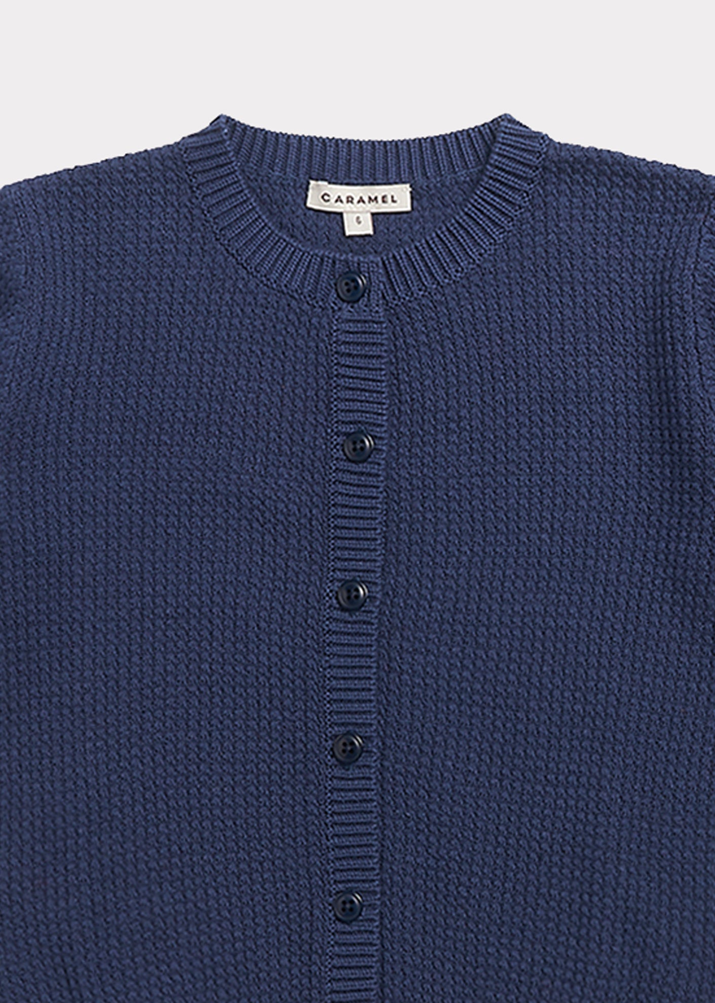 Girls Navy Cotton Cardigan