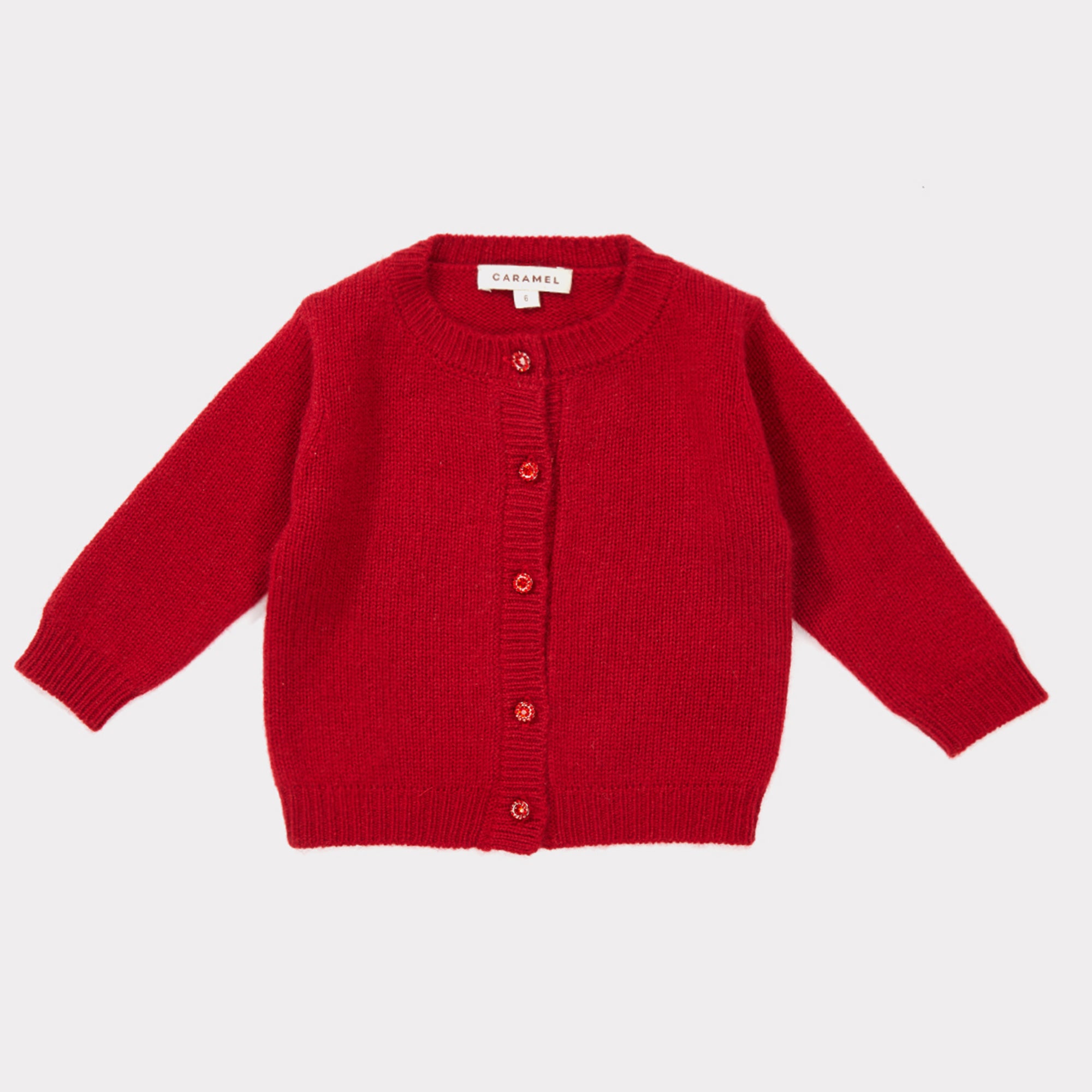 Baby Girls Redcurrant Cashmere Cardigan
