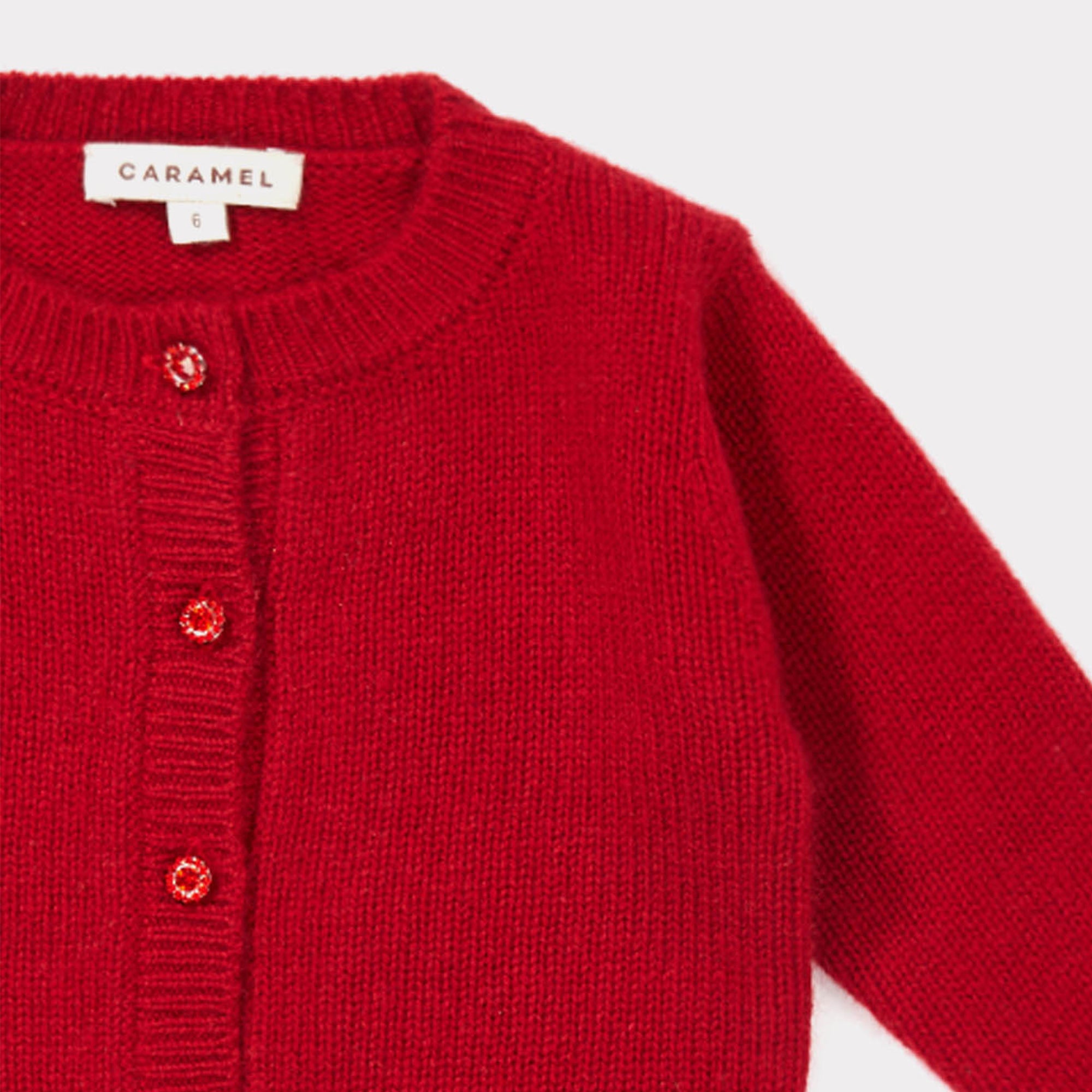 Baby Girls Redcurrant Cashmere Cardigan