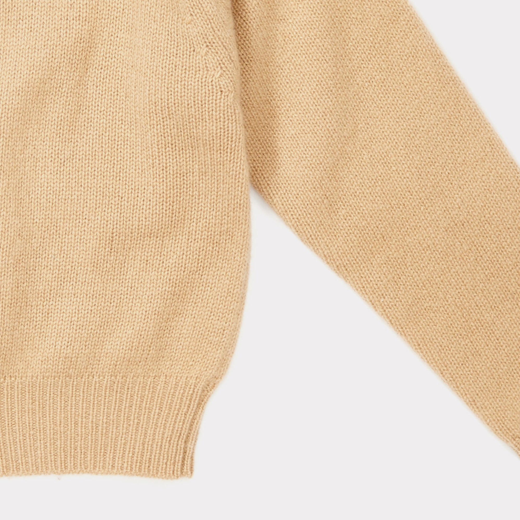 Girls Camel Cashmere Cardigan