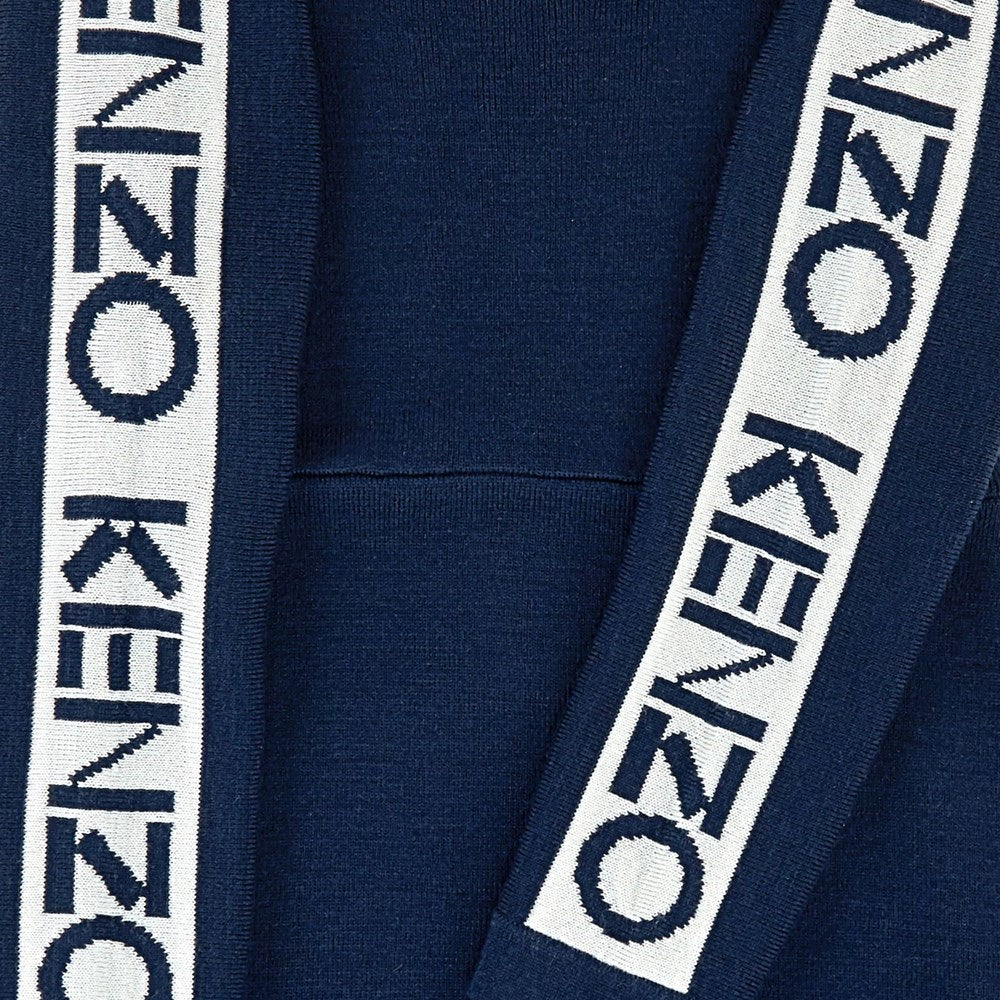 Girls Navy Logo Knit Dress
