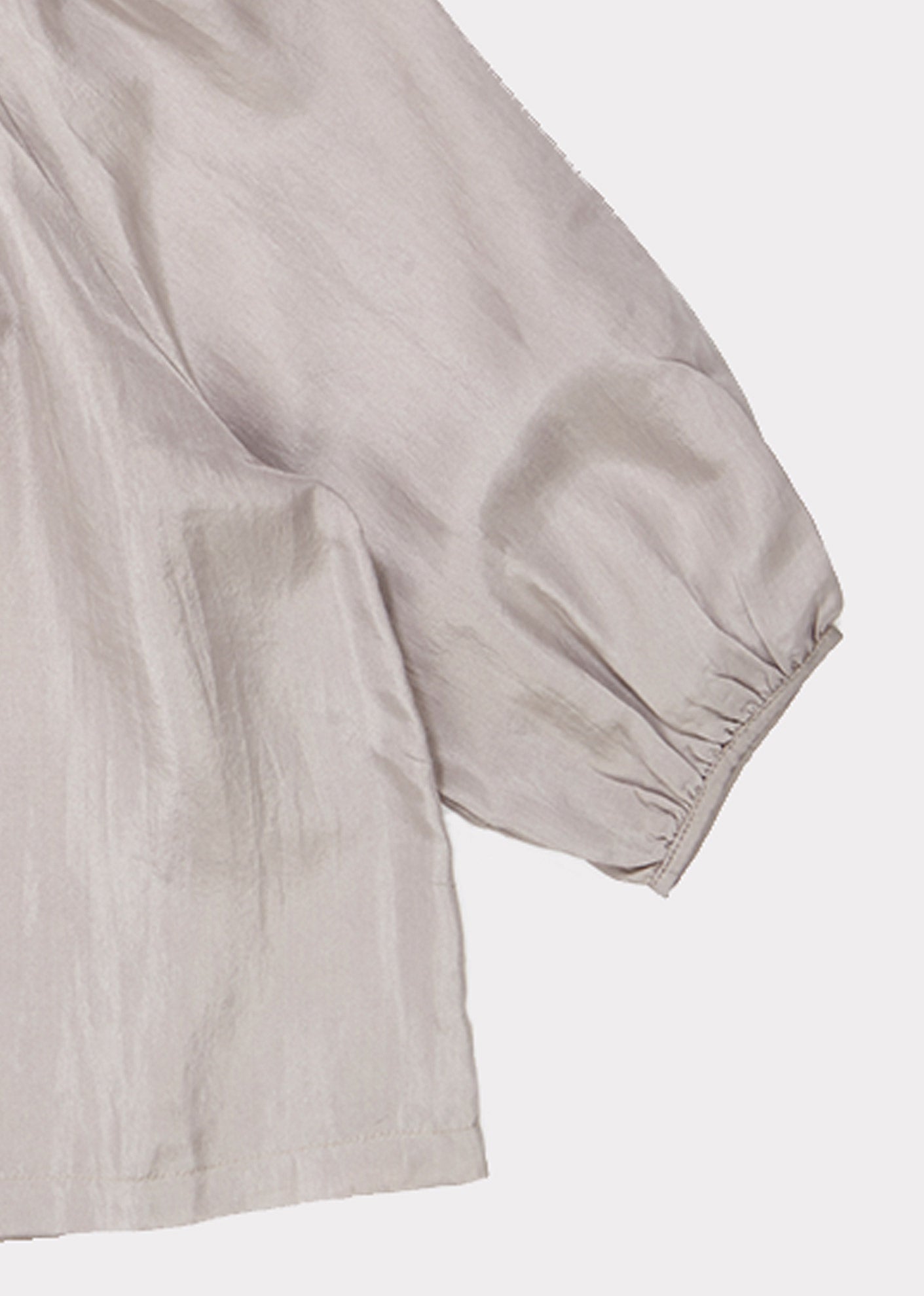 Girls Light Grey Silk Top