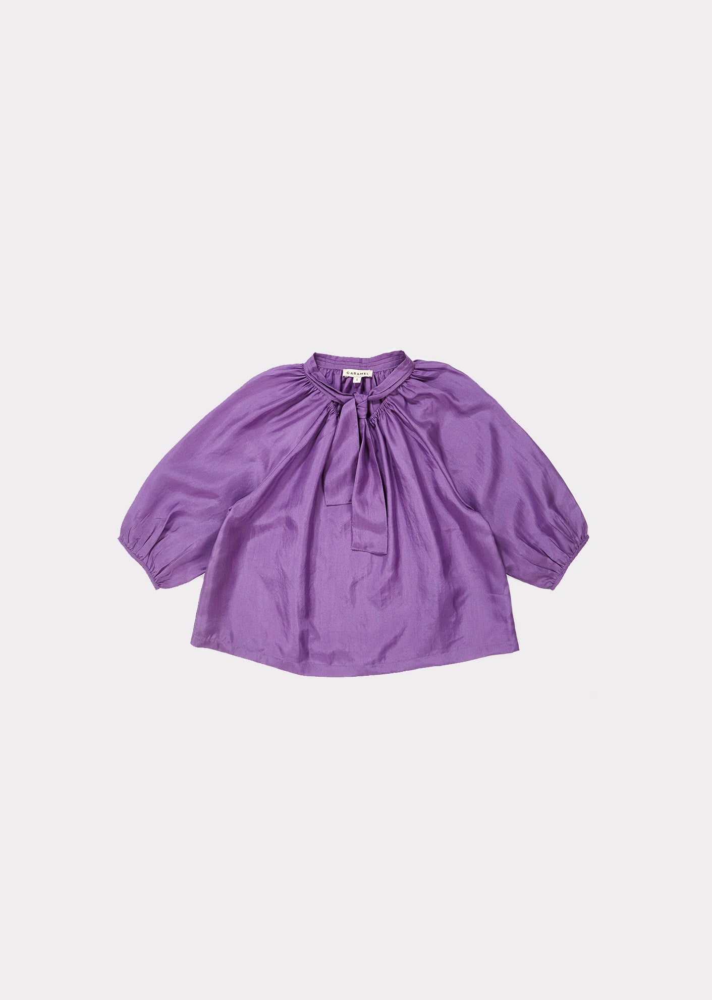 Girls Purple Silk Blouse