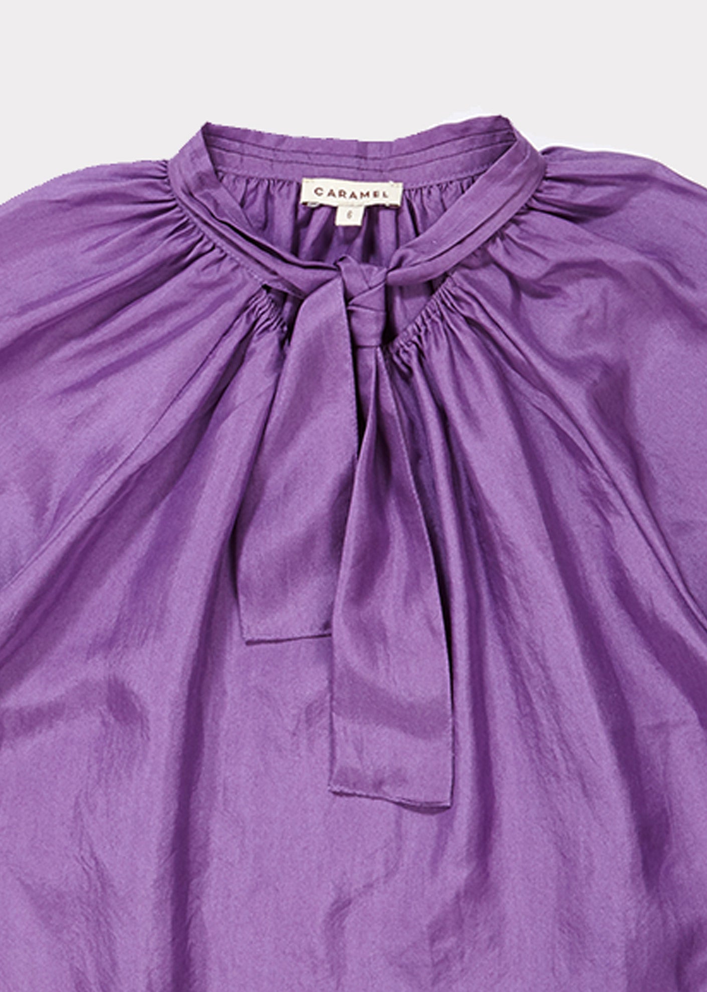 Girls Purple Silk Blouse