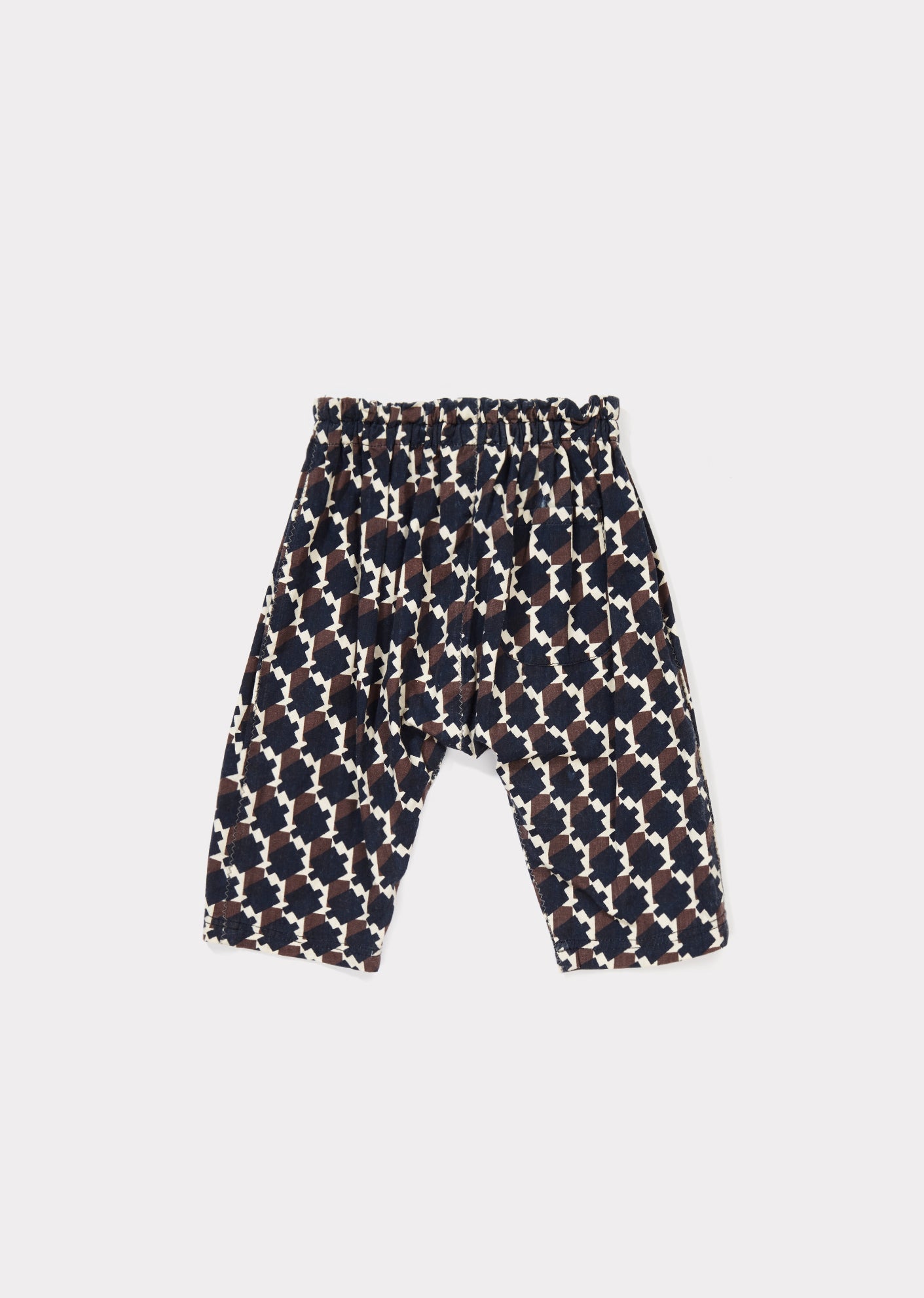 Baby Blue & Chocolate Cotton Trousers
