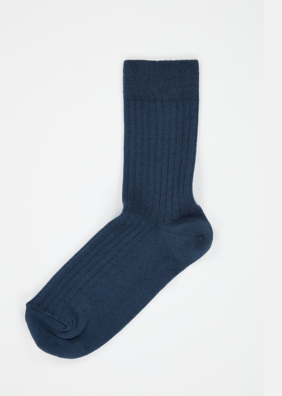 Boys & Girls Navy Rib Ankle Socks