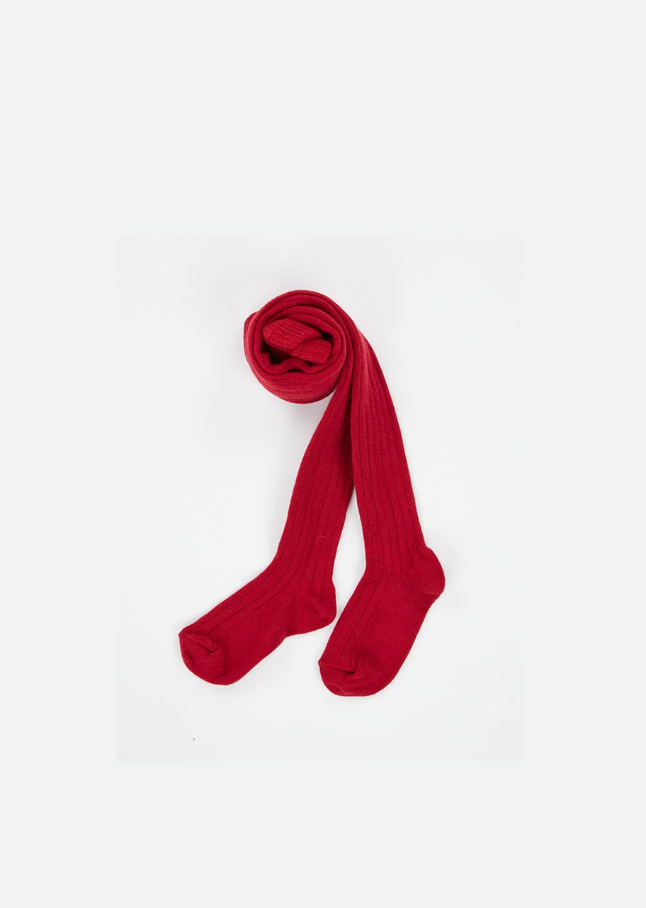 Girls Scarlet Rib Tights