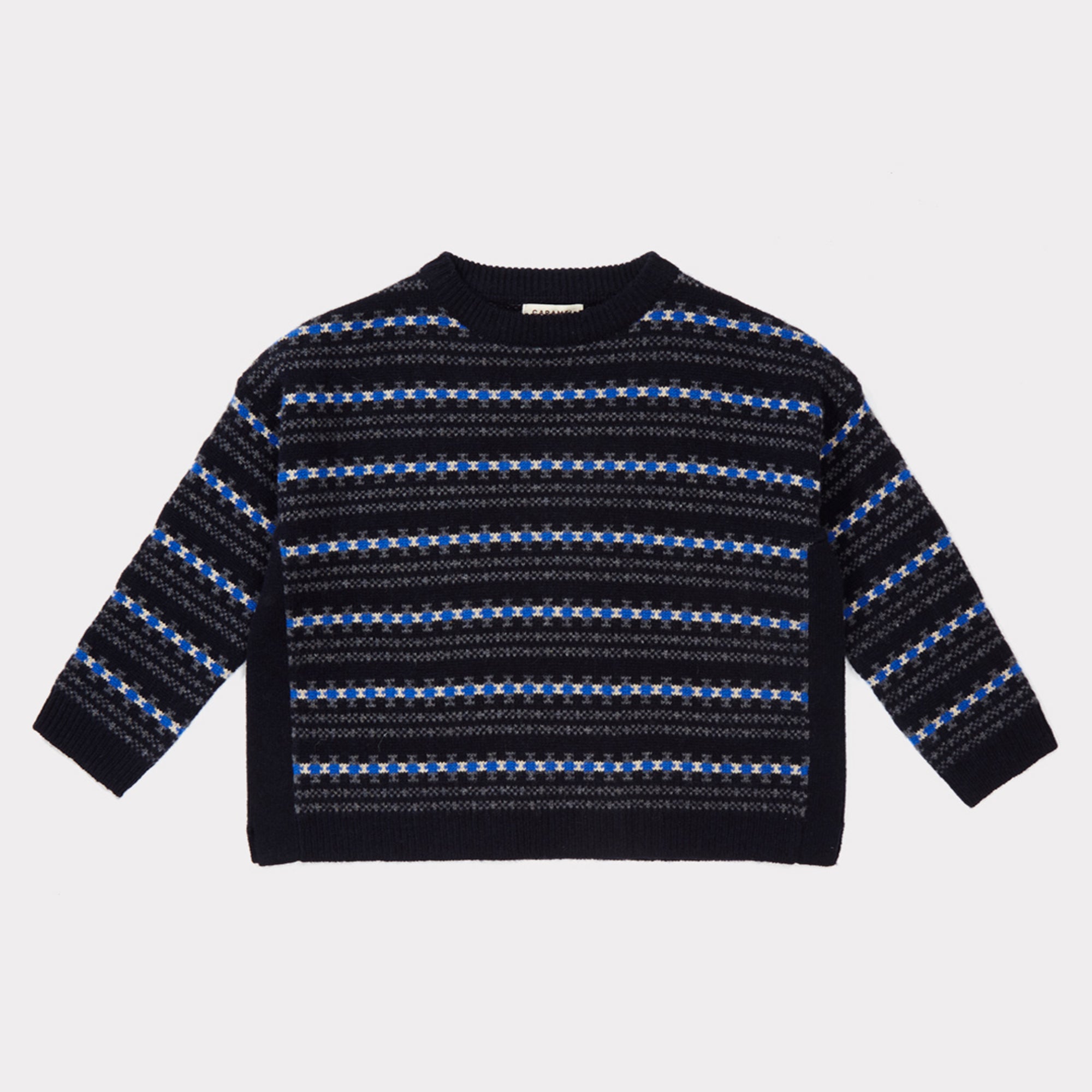 Girls Navy Fairisle Sweater