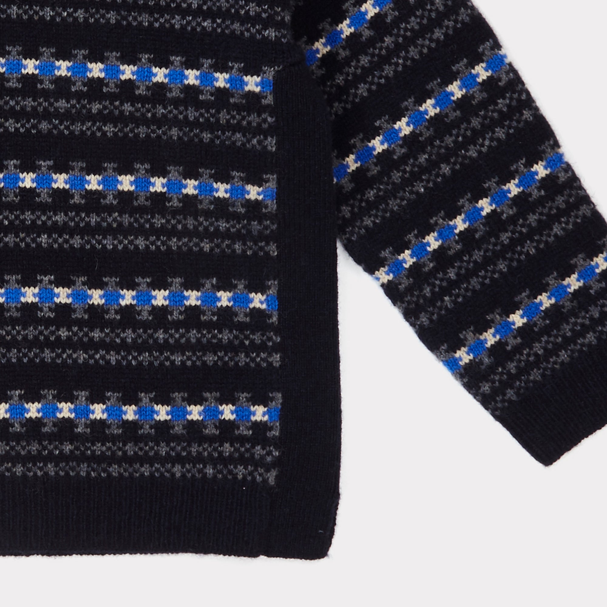 Girls Navy Fairisle Sweater
