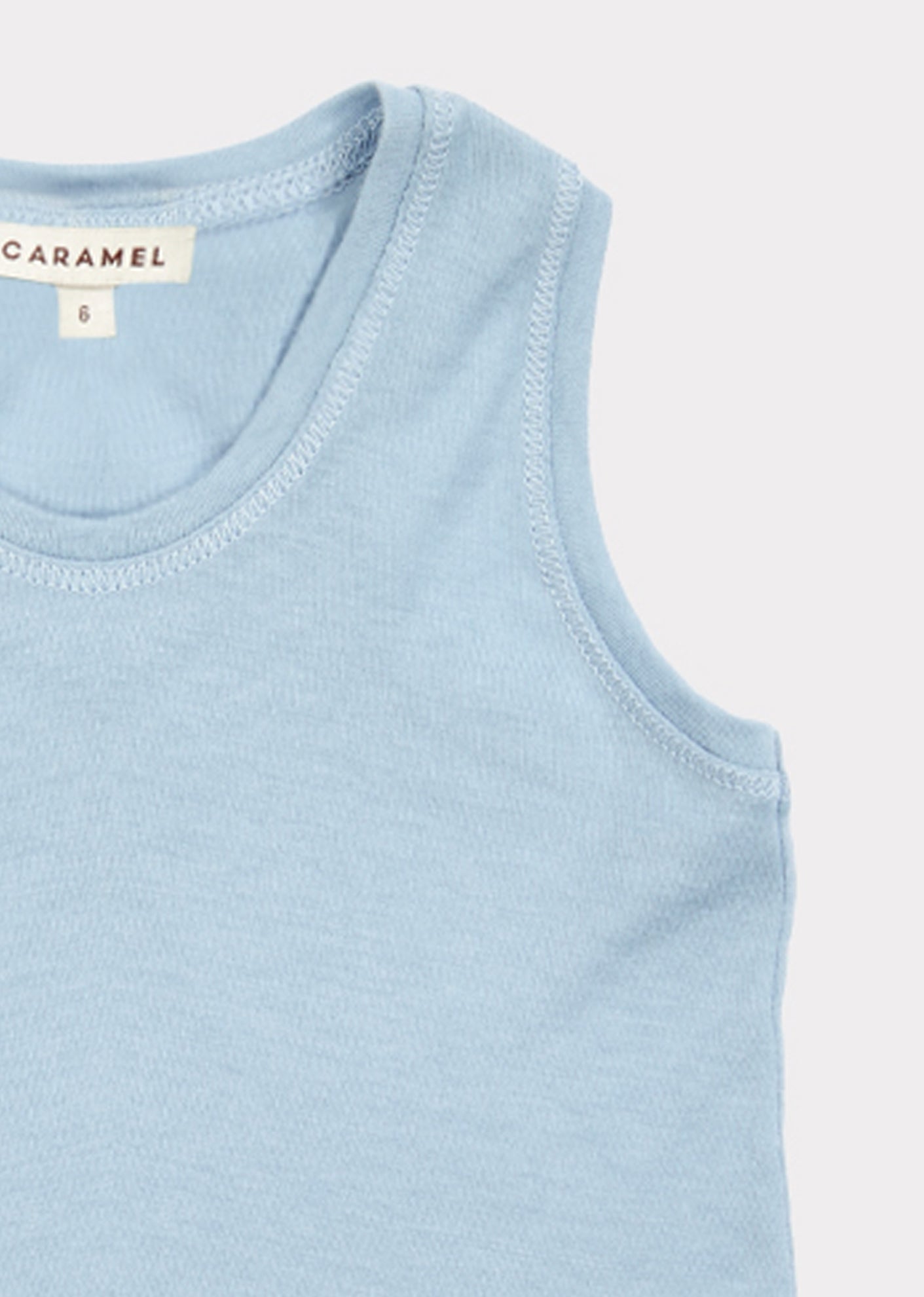 Baby Light Blue Cotton Jersey Vest