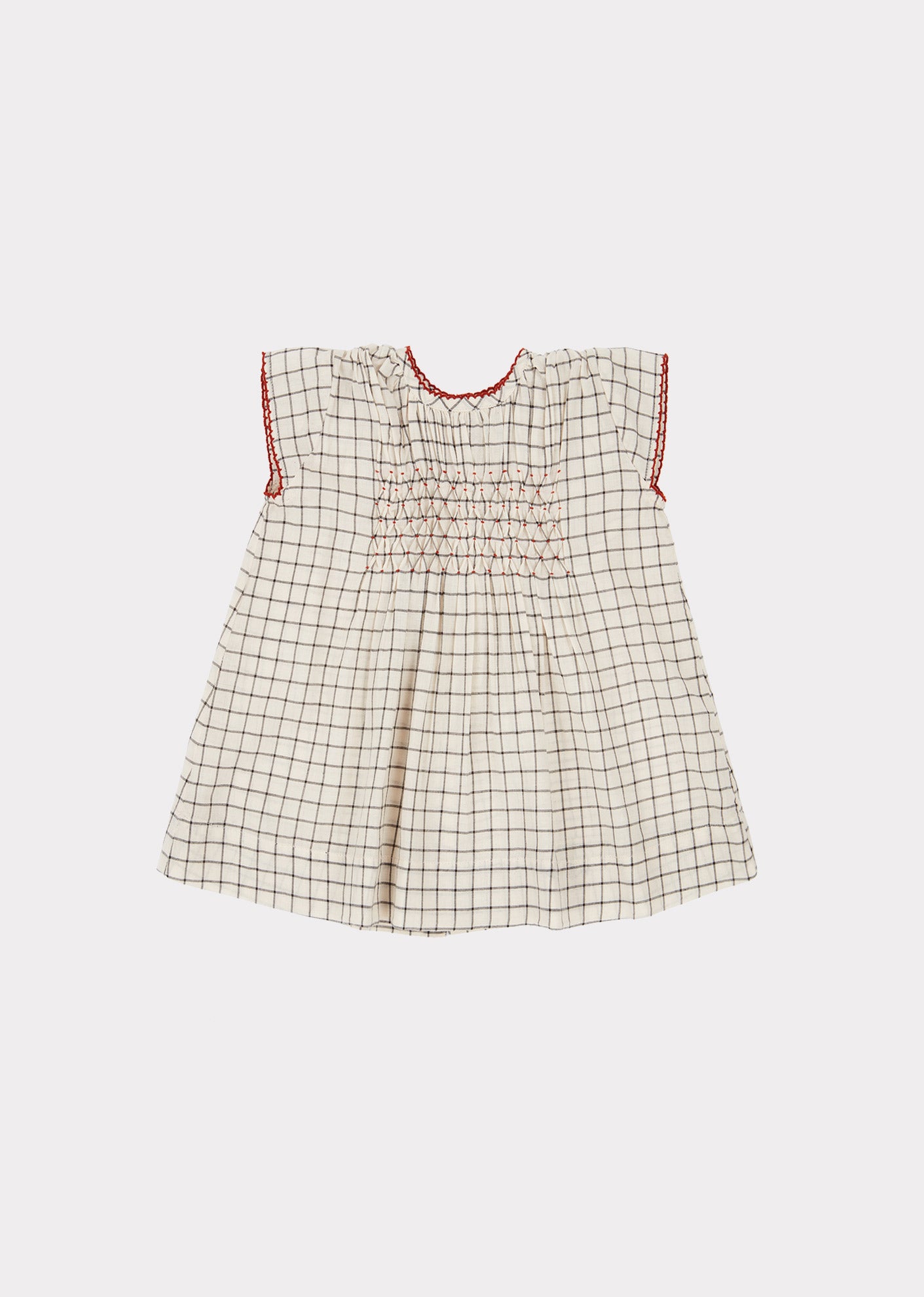 Baby Girls Black & White Check Dress