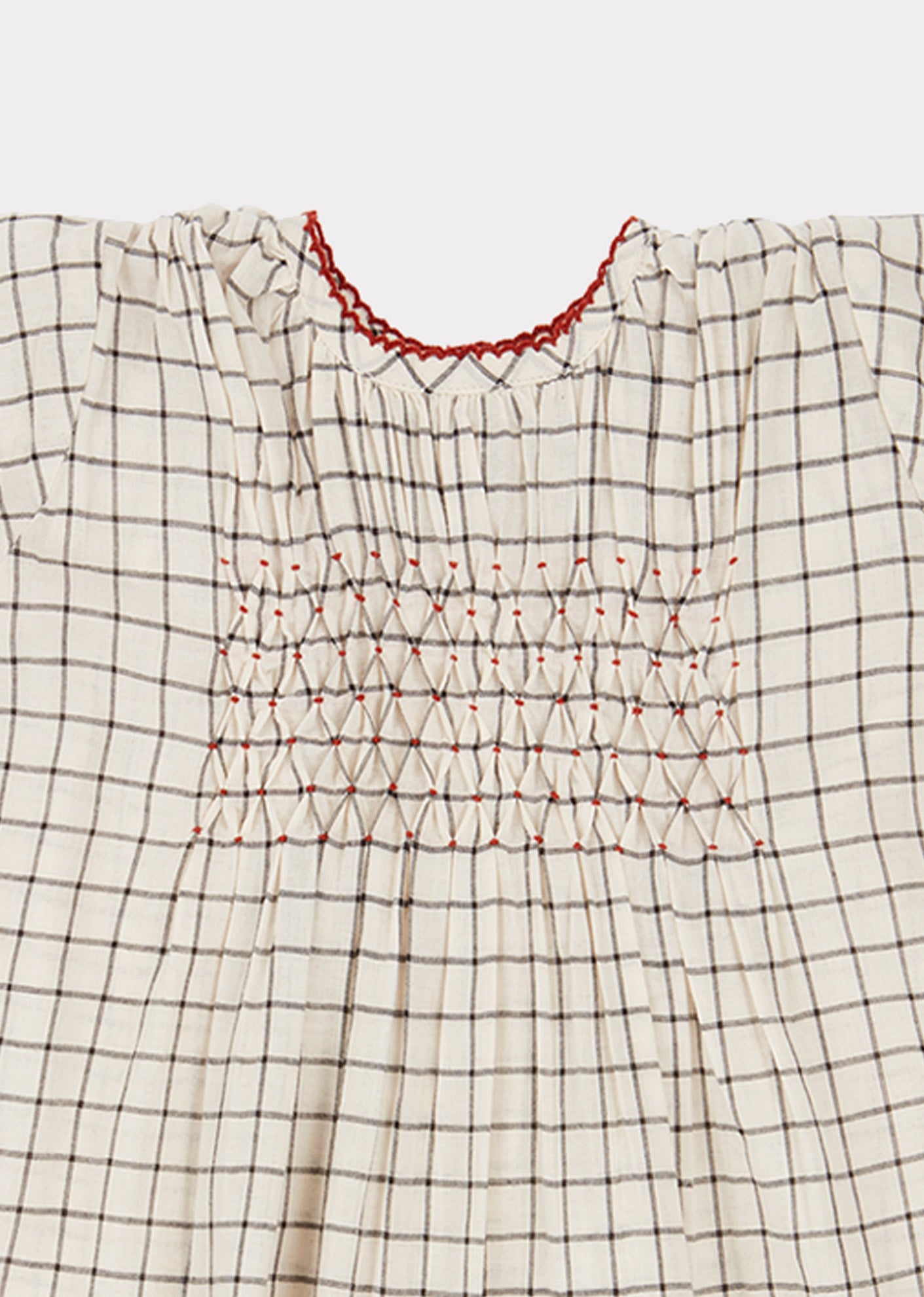 Baby Girls Black & White Check Dress