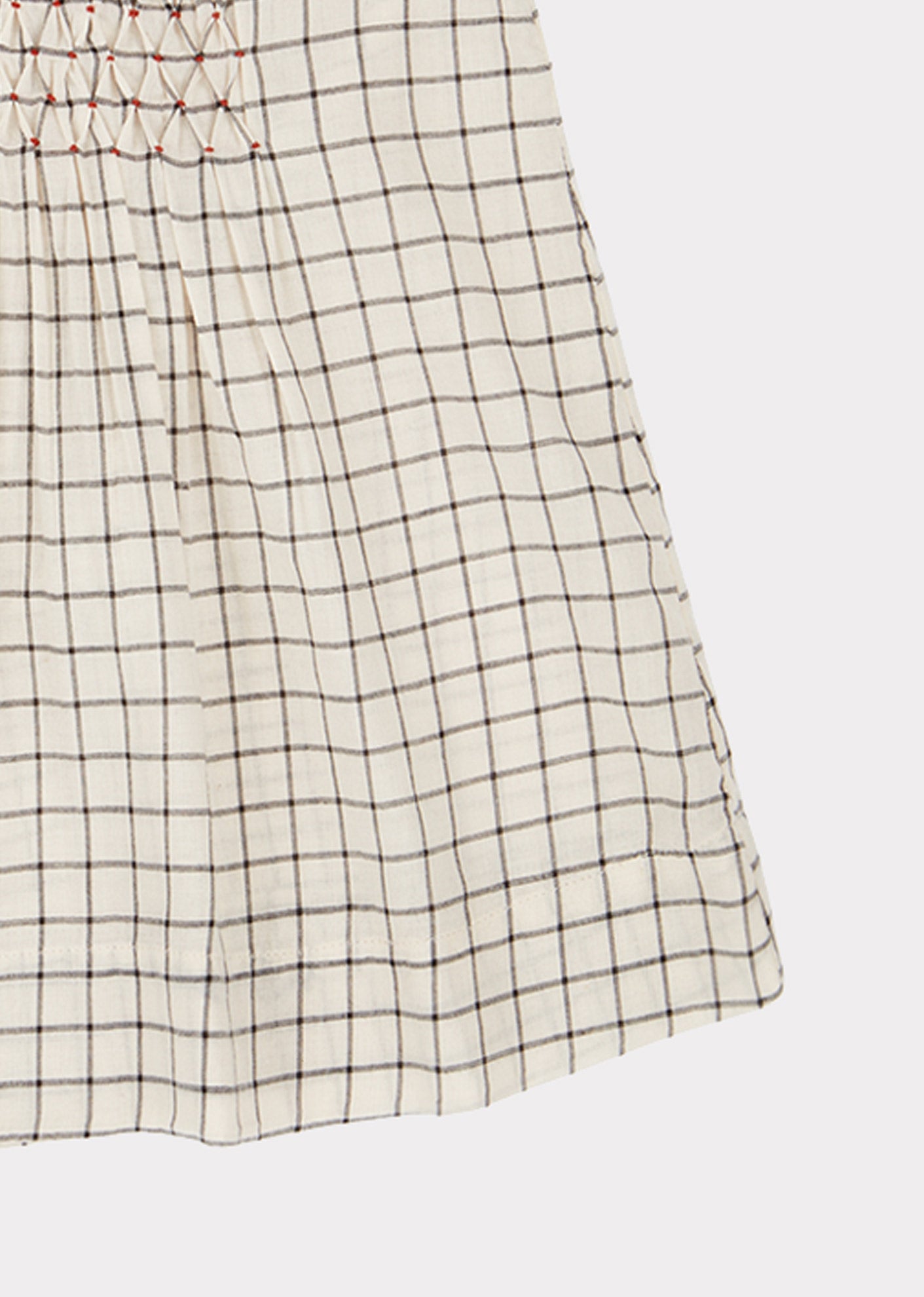 Baby Girls Black & White Check Dress