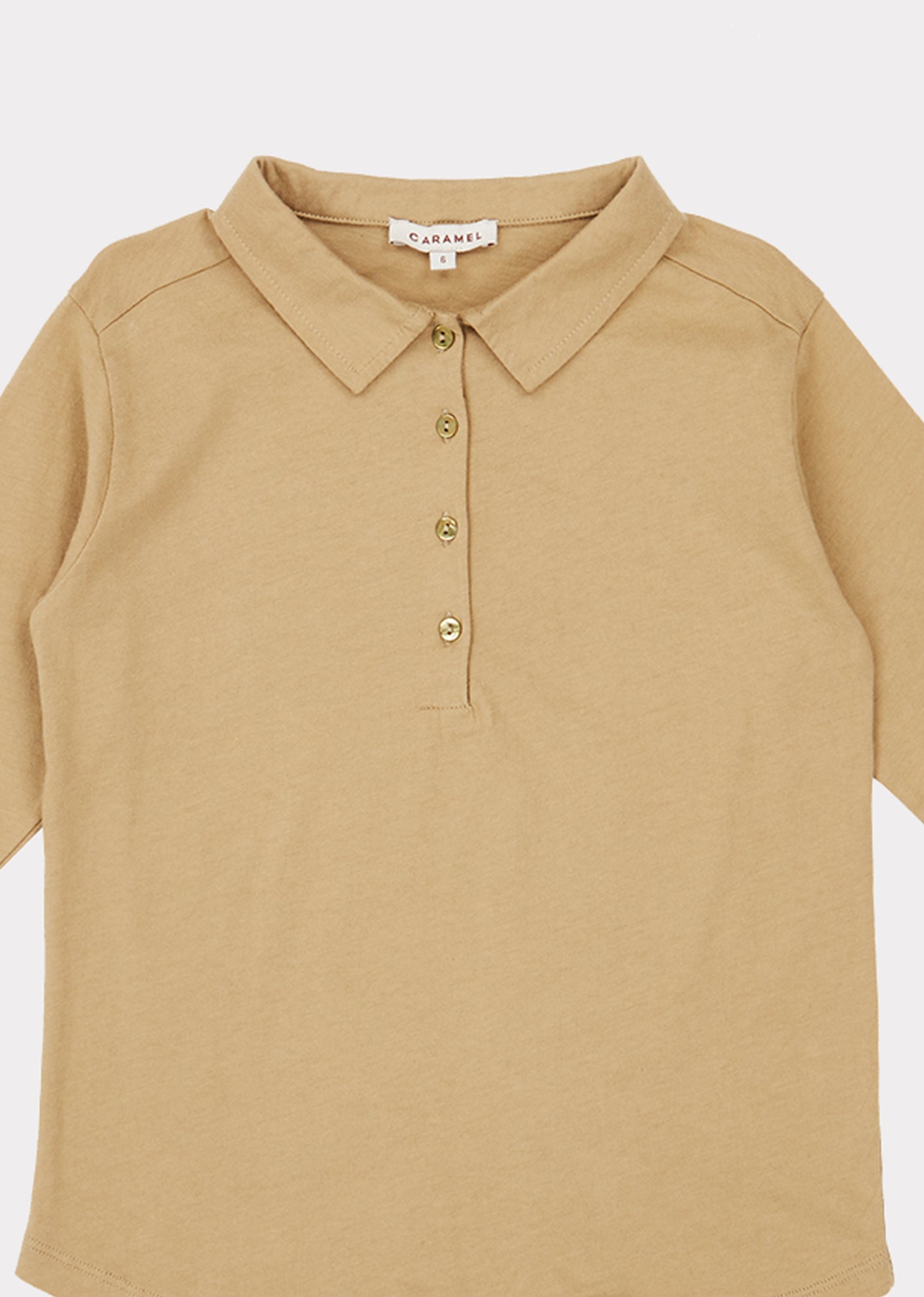 Boys Khaki Cotton Polo Shirt